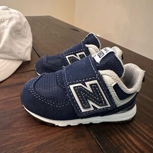 Baby/Toddler New Balance 574 Sneakers with Velcro Closure and Suede Mesh Design